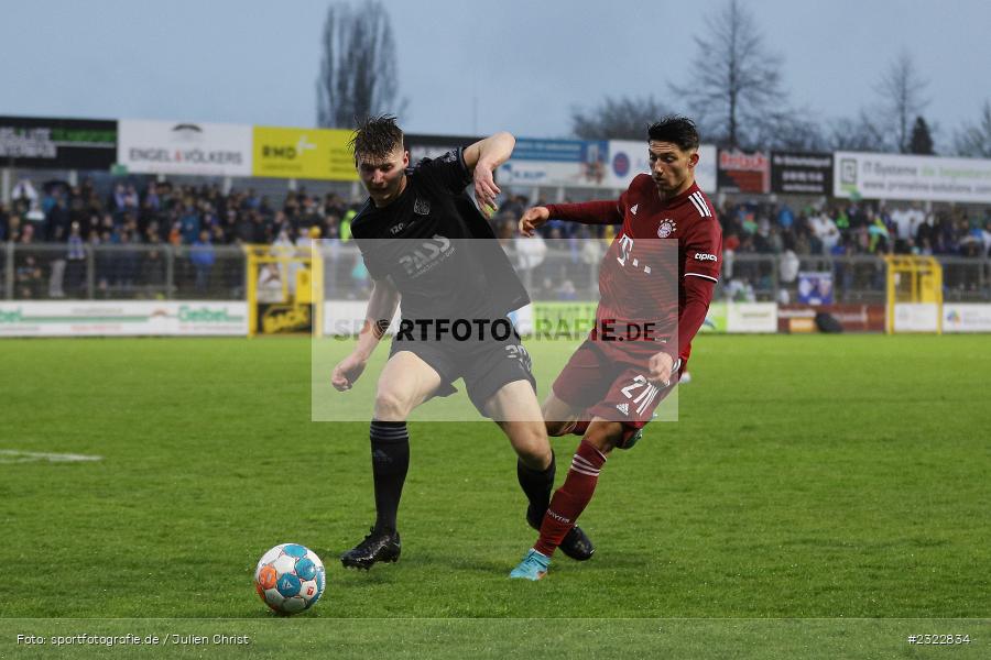 Niklas Borger, Stadion am Schönbusch, Aschaffenburg, 08.04.2022, BFV, sport, action, April 2022, Saison 2021/2022, FCB, SVA, Regionalliga Bayern, Fussball, FC Bayern München II, SV Viktoria Aschaffenburg - Bild-ID: 2322834 Niklas Borger, Stadion am Schönbusch, Aschaffenburg, 08.04.2022, BFV, sport, action, April 2022, Saison 2021/2022, FCB, SVA, Regionalliga Bayern, Fussball, FC Bayern München II, SV Viktoria Aschaffenburg - Bild-ID: 2322834
