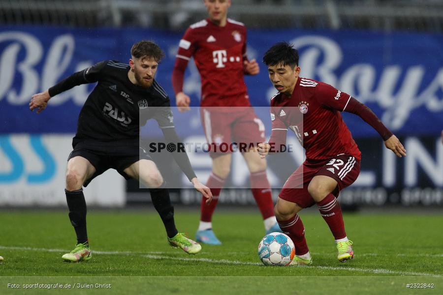 Hyunju Lee, Stadion am Schönbusch, Aschaffenburg, 08.04.2022, BFV, sport, action, April 2022, Saison 2021/2022, FCB, SVA, Regionalliga Bayern, Fussball, FC Bayern München II, SV Viktoria Aschaffenburg - Bild-ID: 2322842