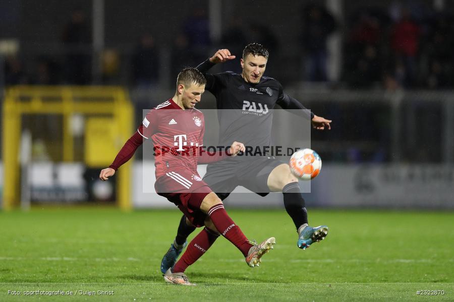 Timo Kern, Stadion am Schönbusch, Aschaffenburg, 08.04.2022, BFV, sport, action, April 2022, Saison 2021/2022, FCB, SVA, Regionalliga Bayern, Fussball, FC Bayern München II, SV Viktoria Aschaffenburg - Bild-ID: 2322870