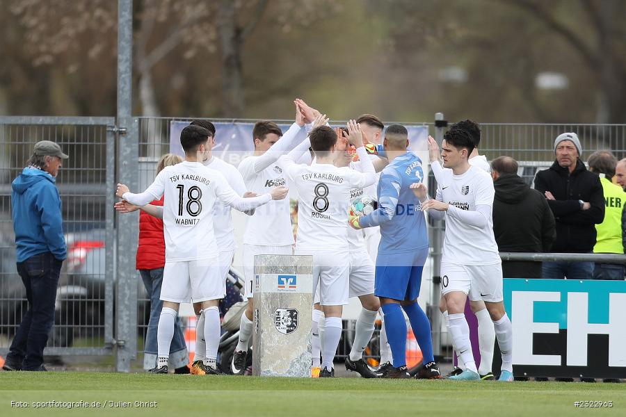 Abklatschen, Jan Wabnitz, Sportgelände in der Au, Karlburg, 09.04.2022, BFV, sport, action, April 2022, Saison 2021/2022, Bayernliga Nord, Fussball, DJK, TSV, DJK Vilzing, TSV Karlburg - Bild-ID: 2322963 Abklatschen, Jan Wabnitz, Sportgelände in der Au, Karlburg, 09.04.2022, BFV, sport, action, April 2022, Saison 2021/2022, Bayernliga Nord, Fussball, DJK, TSV, DJK Vilzing, TSV Karlburg - Bild-ID: 2322963
