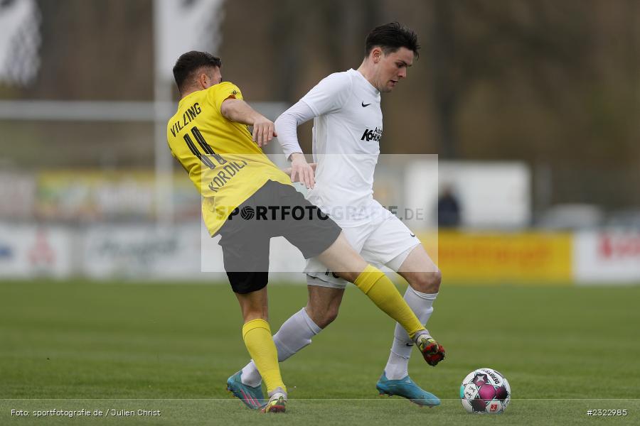 Jan Martin, Sportgelände in der Au, Karlburg, 09.04.2022, BFV, sport, action, April 2022, Saison 2021/2022, Bayernliga Nord, Fussball, DJK, TSV, DJK Vilzing, TSV Karlburg - Bild-ID: 2322985