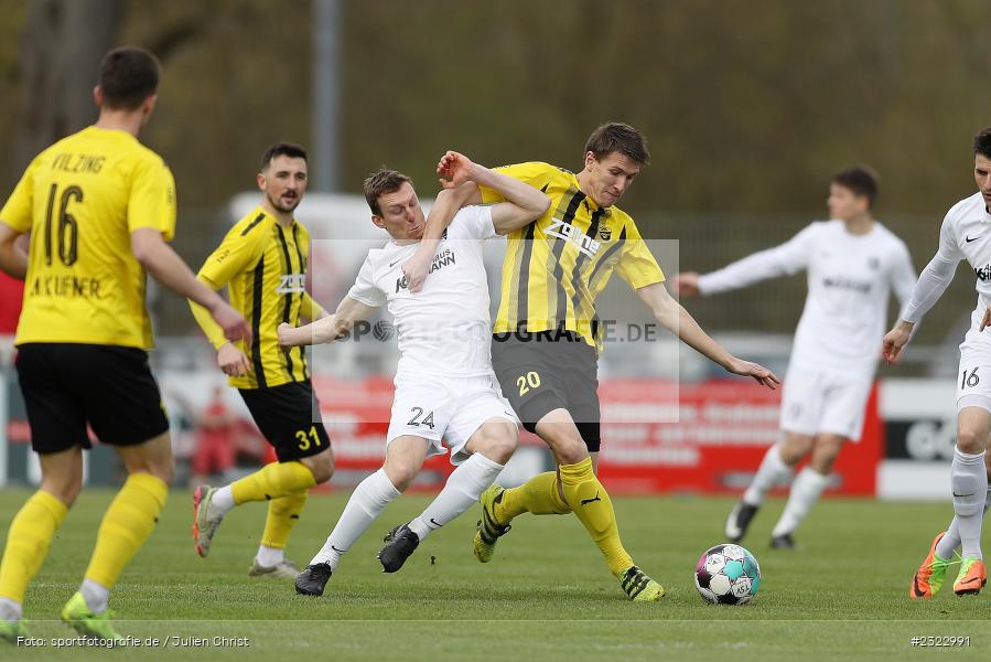 Christian Kufner, Sportgelände in der Au, Karlburg, 09.04.2022, BFV, sport, action, April 2022, Saison 2021/2022, Bayernliga Nord, Fussball, DJK, TSV, DJK Vilzing, TSV Karlburg - Bild-ID: 2322991