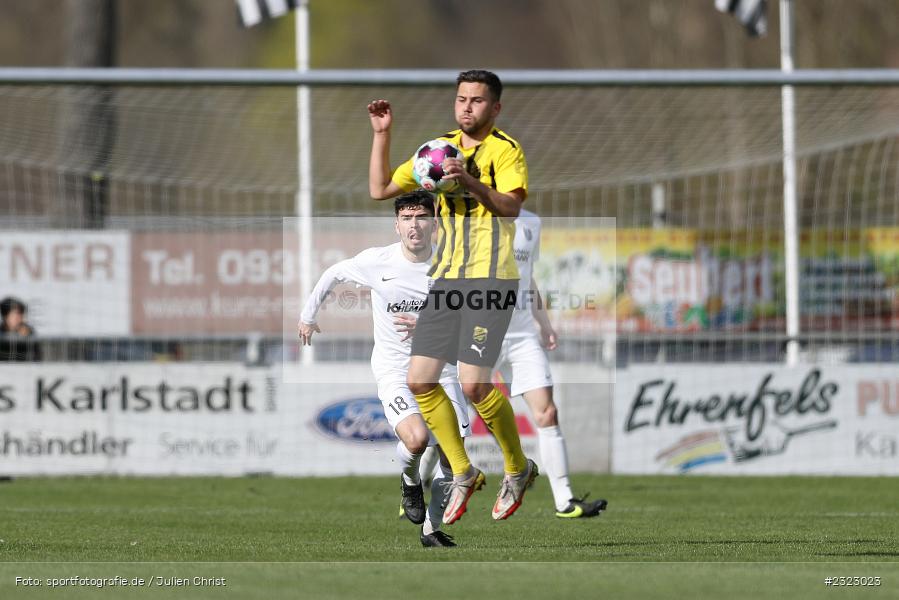 Tobias Kordick, Sportgelände in der Au, Karlburg, 09.04.2022, BFV, sport, action, April 2022, Saison 2021/2022, Bayernliga Nord, Fussball, DJK, TSV, DJK Vilzing, TSV Karlburg - Bild-ID: 2323023