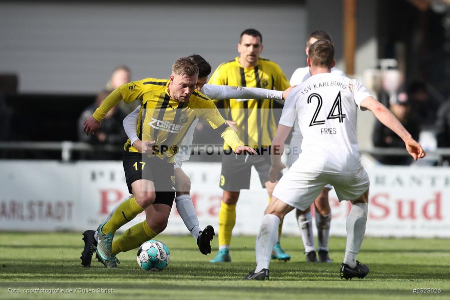 Fabian Trettenbach, Sportgelände in der Au, Karlburg, 09.04.2022, BFV, sport, action, April 2022, Saison 2021/2022, Bayernliga Nord, Fussball, DJK, TSV, DJK Vilzing, TSV Karlburg - Bild-ID: 2323026