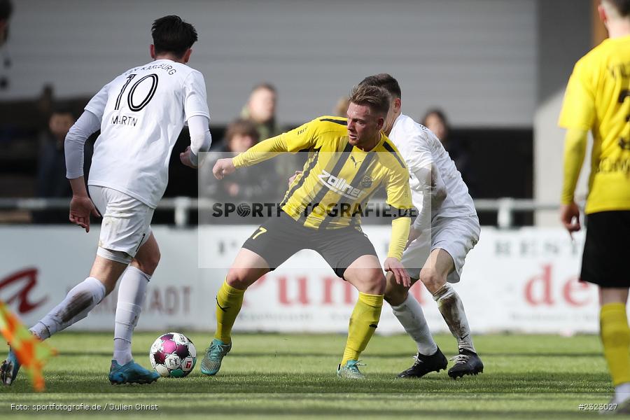 Fabian Trettenbach, Sportgelände in der Au, Karlburg, 09.04.2022, BFV, sport, action, April 2022, Saison 2021/2022, Bayernliga Nord, Fussball, DJK, TSV, DJK Vilzing, TSV Karlburg - Bild-ID: 2323027