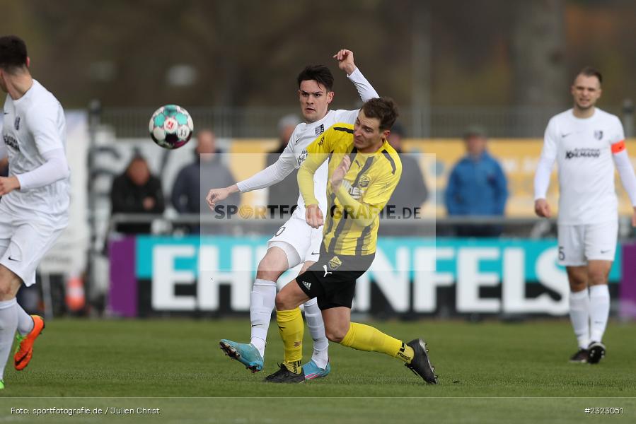 Jan Martin, Sportgelände in der Au, Karlburg, 09.04.2022, BFV, sport, action, April 2022, Saison 2021/2022, Bayernliga Nord, Fussball, DJK, TSV, DJK Vilzing, TSV Karlburg - Bild-ID: 2323051