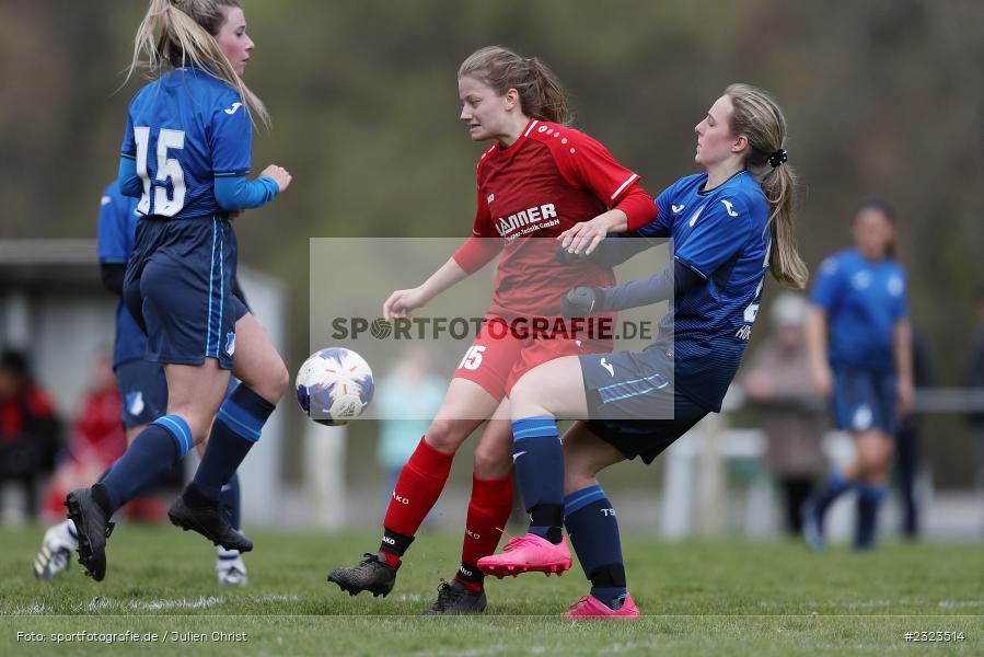 Julia Hemmerich, Sportgelände, Wertheim, 10.04.2022, BFV, sport, action, April 2022, Saison 2021/2022, BFV-Landesliga Frauen, Fussball, TSG, FCW, TSG Hoffenheim 3, FC Wertheim-Eichel - Bild-ID: 2323514