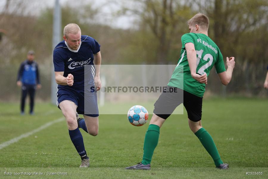 Marcel Weimer, Sportgelände, Külsheim, 14.04.2022, BFV, sport, action, April 2022, Saison 2021/2022, Kreisliga TBB, Fussball, Kickers DHK Wertheim, FC Külsheim - Bild-ID: 2323655