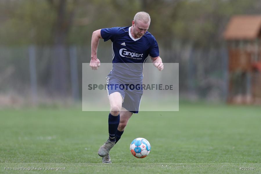 Marcel Weimer, Sportgelände, Külsheim, 14.04.2022, BFV, sport, action, April 2022, Saison 2021/2022, Kreisliga TBB, Fussball, Kickers DHK Wertheim, FC Külsheim - Bild-ID: 2323697