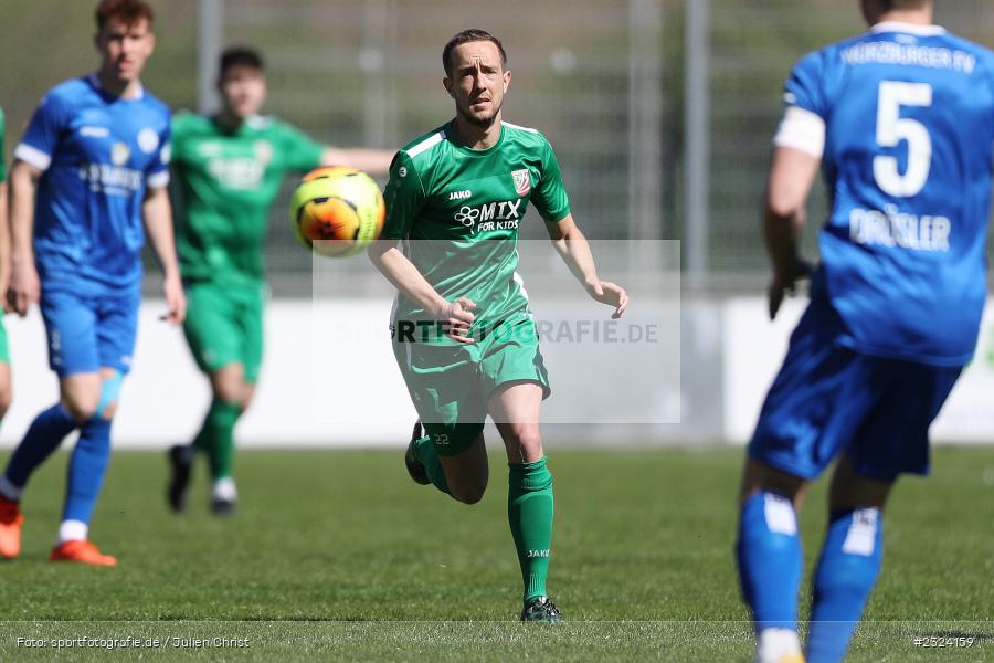Adrian Dußler, Sepp Endres Sportanlage, Würzburg, 16.04.2022, BFV, sport, action, April 2022, Saison 2021/2022, Fussball, Bayernliga Nord, TSV, WFV, TSV Abtswind, Würzburger FV - Bild-ID: 2324159