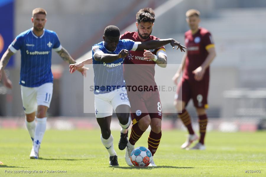 Braydon Manu, Merck-Stadion am Böllenfalltor, Darmstadt, 17.04.2022, DFL, sport, action, April 2022, Saison 2021/2022, Fussball, 2. Bundesliga, S04, D98, FC Schalke 04, SV Darmstadt 98 - Bild-ID: 2324172