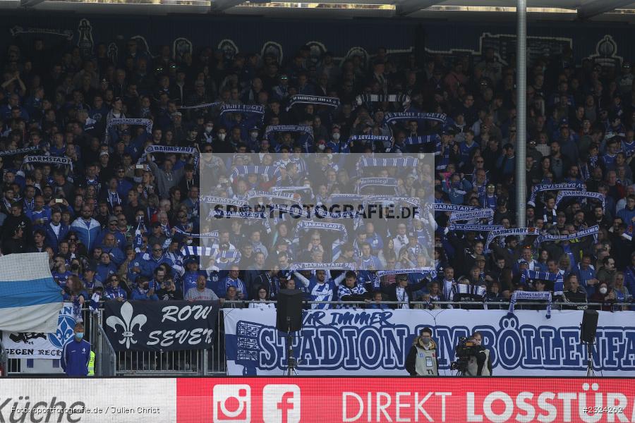 Lilien, Fans, Merck-Stadion am Böllenfalltor, Darmstadt, 17.04.2022, DFL, sport, action, April 2022, Saison 2021/2022, Fussball, 2. Bundesliga, S04, D98, FC Schalke 04, SV Darmstadt 98 - Bild-ID: 2324262