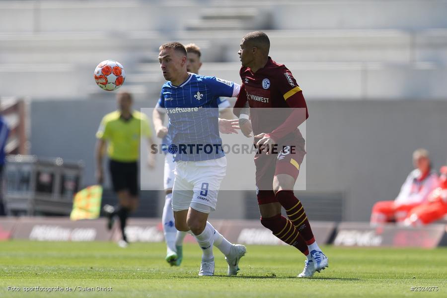 Phillip Tietz, Merck-Stadion am Böllenfalltor, Darmstadt, 17.04.2022, DFL, sport, action, April 2022, Saison 2021/2022, Fussball, 2. Bundesliga, S04, D98, FC Schalke 04, SV Darmstadt 98 - Bild-ID: 2324273