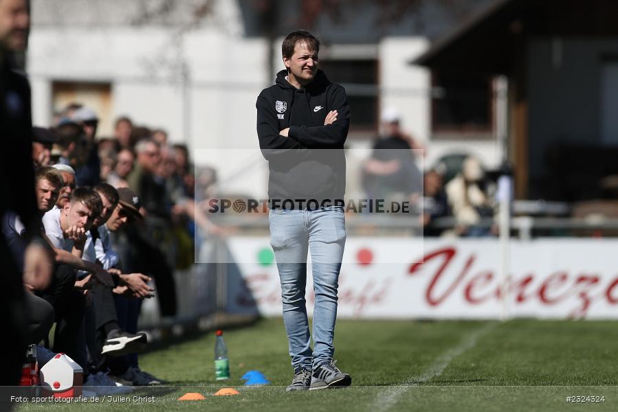 Markus Köhler, Sportgelände in der Au, Karlburg, 18.04.2022, BFV, sport, action, April 2022, Saison 2021/2022, Fussball, Amateure, Bayernliga Nord, ASV, TSV, ASV Cham, TSV Karlburg - Bild-ID: 2324324 Markus Köhler, Sportgelände in der Au, Karlburg, 18.04.2022, BFV, sport, action, April 2022, Saison 2021/2022, Fussball, Amateure, Bayernliga Nord, ASV, TSV, ASV Cham, TSV Karlburg - Bild-ID: 2324324