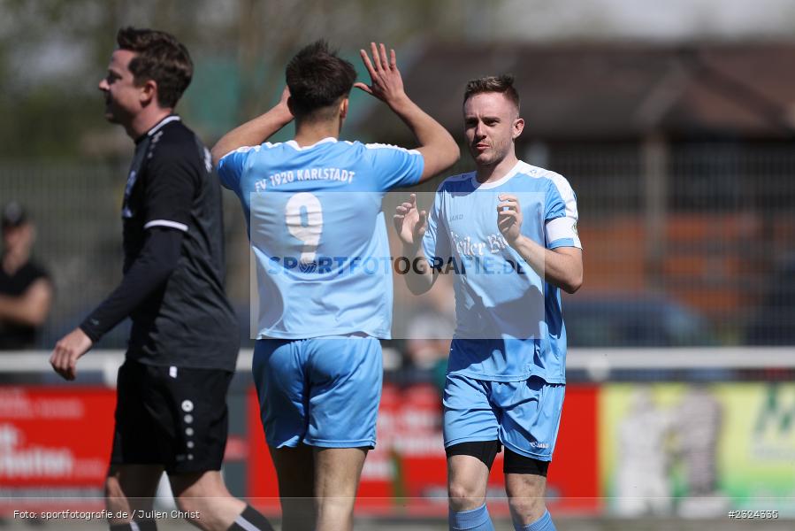 Tim Hofbauer, Sportgelände, Karlstadt, 18.04.2022, BFV, sport, action, April 2022, Saison 2021/2022, Fussball, Amateure, Kreisliga Würzburg, FVS, FVK, FV Steinfeld/Hausen-Rohrbach, FV Karlstadt - Bild-ID: 2324335