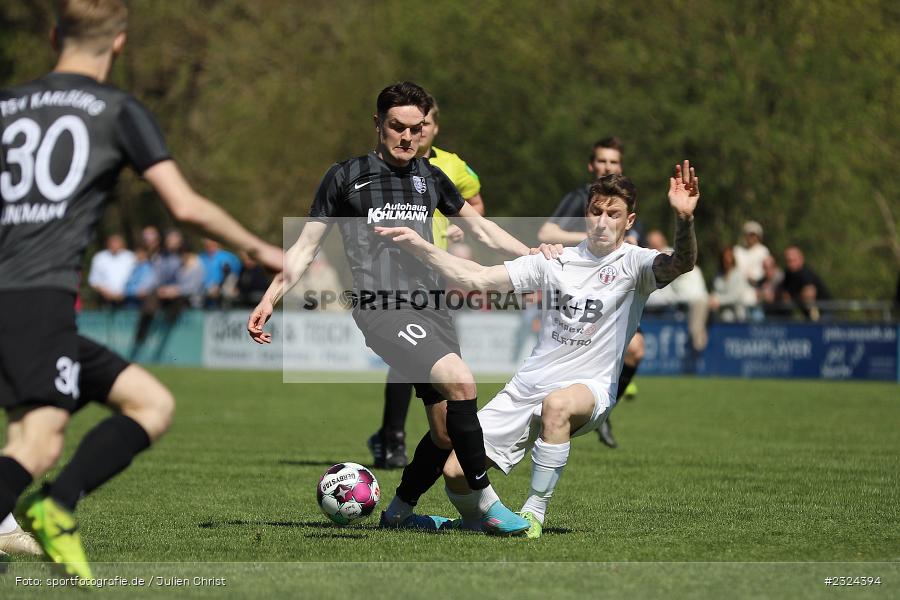 Jan Martin, Sportgelände in der Au, Karlburg, 18.04.2022, BFV, sport, action, April 2022, Saison 2021/2022, Fussball, Amateure, Bayernliga Nord, ASV, TSV, ASV Cham, TSV Karlburg - Bild-ID: 2324394 Jan Martin, Sportgelände in der Au, Karlburg, 18.04.2022, BFV, sport, action, April 2022, Saison 2021/2022, Fussball, Amateure, Bayernliga Nord, ASV, TSV, ASV Cham, TSV Karlburg - Bild-ID: 2324394