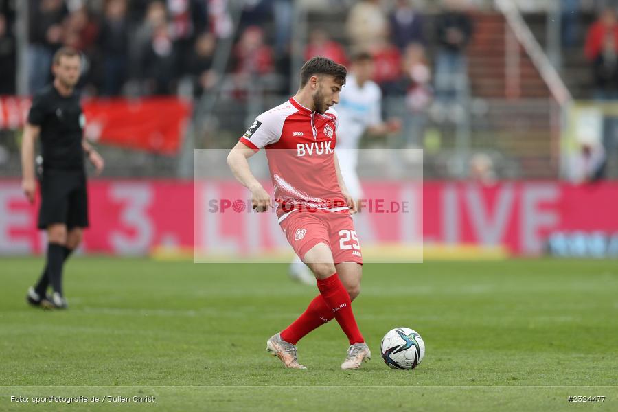 Dominik Meisel, FLYERALARM Arena, Würzburg, 23.04.2022, DFL, sport, action, April 2022, Saison 2021/2022, Fussball, 3. Liga, VIK, FCV, FWK, FC Viktoria Berlin, FC Würzburger Kickers - Bild-ID: 2324477