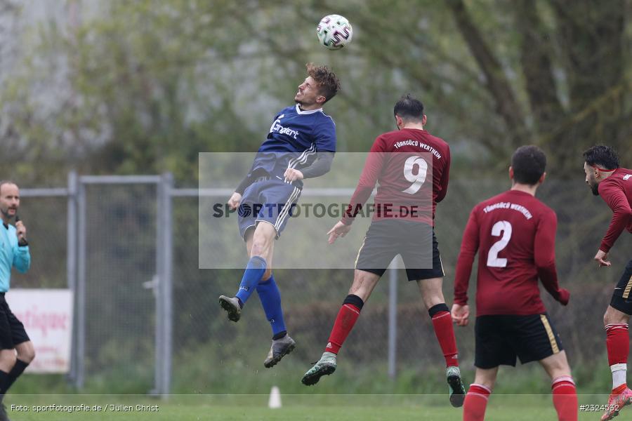 Dirk Beuschlein, Taubersportplatz, Wertheim, 24.04.2022, BFV, sport, action, April 2022, Saison 2021/2022, Amateure, Fussball, DHK, TGW, Kreisliga TBB, Kickers DHK Wertheim, Türkgücü Wertheim - Bild-ID: 2324532