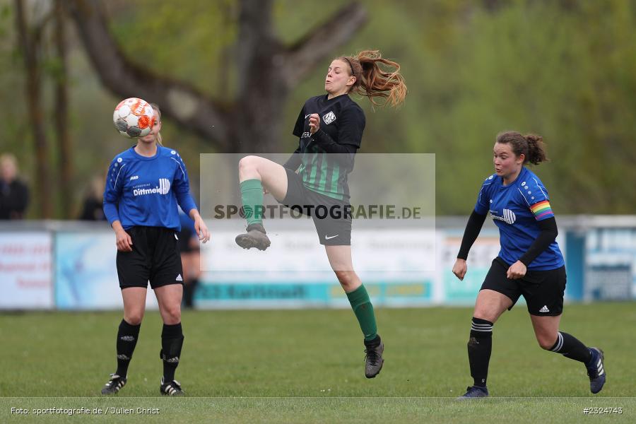 Judith Seitz, Sportgelände Baggertsweg, Karlstadt, 24.04.2022, BFV, sport, action, April 2022, Saison 2021/2022, Fussball, Amateure, Bezirksliga Frauen, SpVgg Adelsberg, FV Karlstadt - Bild-ID: 2324743