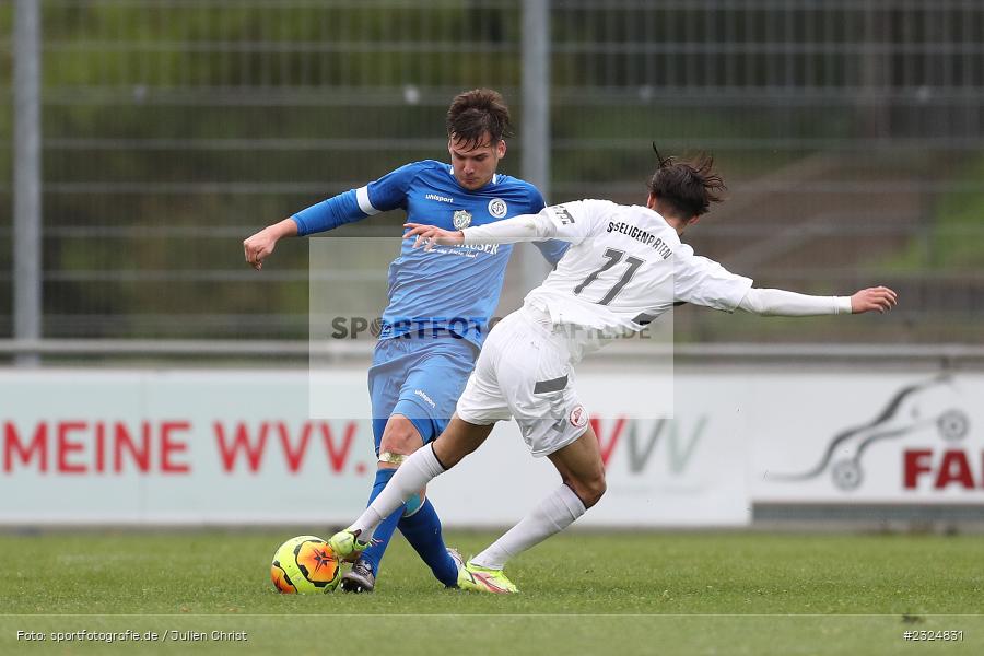 Moritz Lotzen, Sepp Endres Sportanlage, Würzburg, 26.04.2022, BFV, sport, action, April 2022, Saison 2021/2022, Amateure, Fussball, Bayernliga Nord, SVS, WFV, SV Seligenporten, Würzburger FV - Bild-ID: 2324831