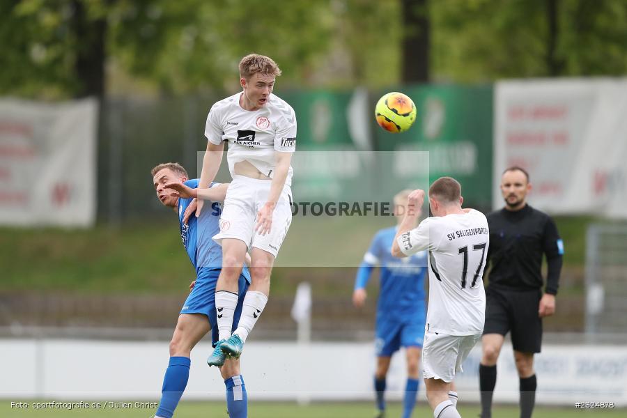 Justin Kussmann, Sepp Endres Sportanlage, Würzburg, 26.04.2022, BFV, sport, action, April 2022, Saison 2021/2022, Amateure, Fussball, Bayernliga Nord, SVS, WFV, SV Seligenporten, Würzburger FV - Bild-ID: 2324878