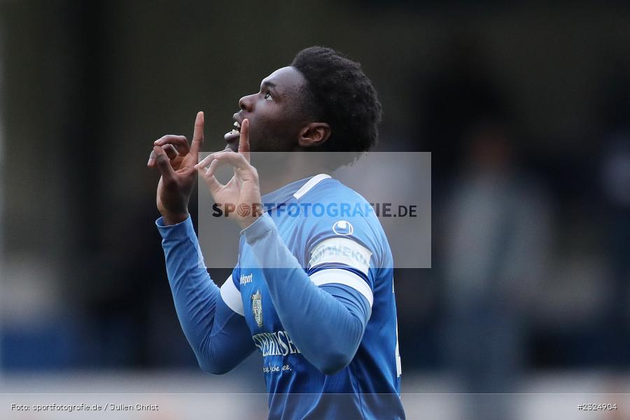 Emotionen, Torjubel, Jayson Tuda, Sepp Endres Sportanlage, Würzburg, 26.04.2022, BFV, sport, action, April 2022, Saison 2021/2022, Amateure, Fussball, Bayernliga Nord, SVS, WFV, SV Seligenporten, Würzburger FV - Bild-ID: 2324904