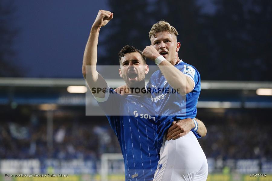 Freude, Torjubel, Tim Skarke, Merck-Stadion am Böllenfalltor, Darmstadt, 30.04.2022, DFL, sport, action, April 2022, Saison 2021/2022, 2. Bundesliga, Fussball, AUE, FCE, D98, SV98, FC Erzgebirge Aue, SV Darmstadt 98 - Bild-ID: 2325587