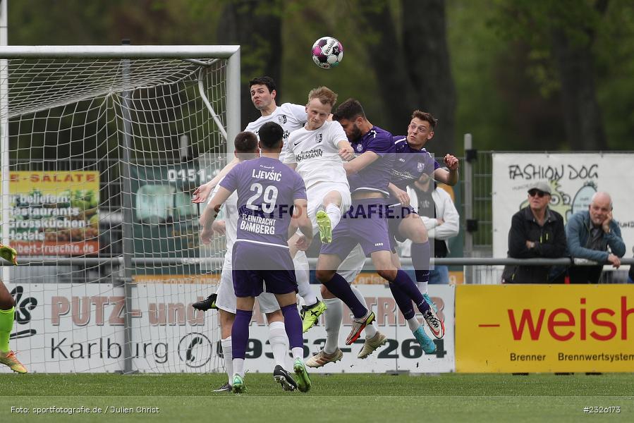 Marco Kunzmann, Sportplatz, Karlburg, 01.05.2022, BFV, sport, action, April 2022, Saison 2021/2022, Fussball, Amateure, Bayernliga Nord, FCE, TSV, FC Eintracht Bamberg, TSV Karlburg - Bild-ID: 2326173