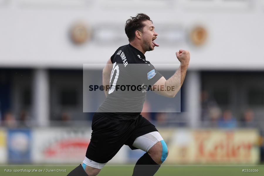 Torjubel, Phillip Löw, Sportplatz, Lohr am Main, 01.05.2022, BFV, sport, action, April 2022, Saison 2021/2022, Fussball, Amateure, Bezirksliga Unterfranken West, ASV, TSV, ASV Rimpar, TSV Lohr - Bild-ID: 2326266