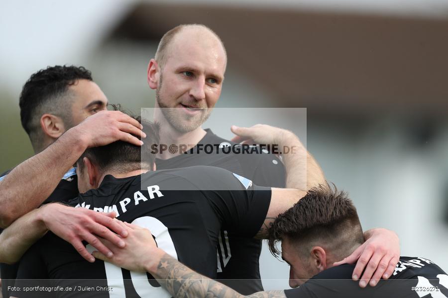 Torjubel, Phillip Löw, Sportplatz, Lohr am Main, 01.05.2022, BFV, sport, action, April 2022, Saison 2021/2022, Fussball, Amateure, Bezirksliga Unterfranken West, ASV, TSV, ASV Rimpar, TSV Lohr - Bild-ID: 2326272