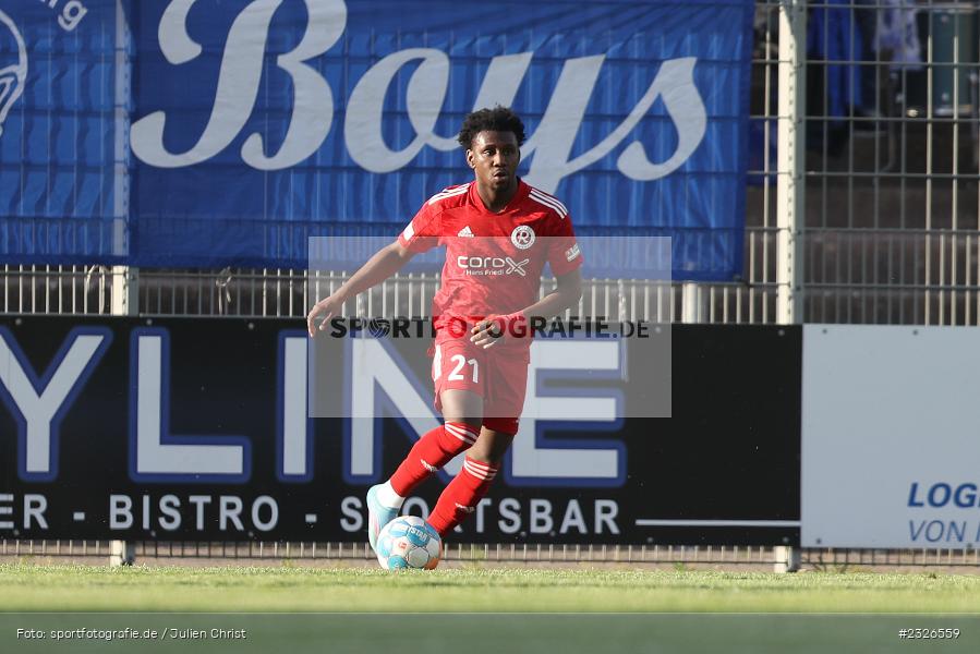 Stephan Mensah, Stadion am Schönbusch, Aschaffenburg, 06.05.2022, BFV, sport, action, Mai 2022, Saison 2021/2022, Fussball, RLB, Regionalliga Bayern, TSV, SVA, TSV 1860 Rosenheim, SV Viktoria Aschaffenburg - Bild-ID: 2326559