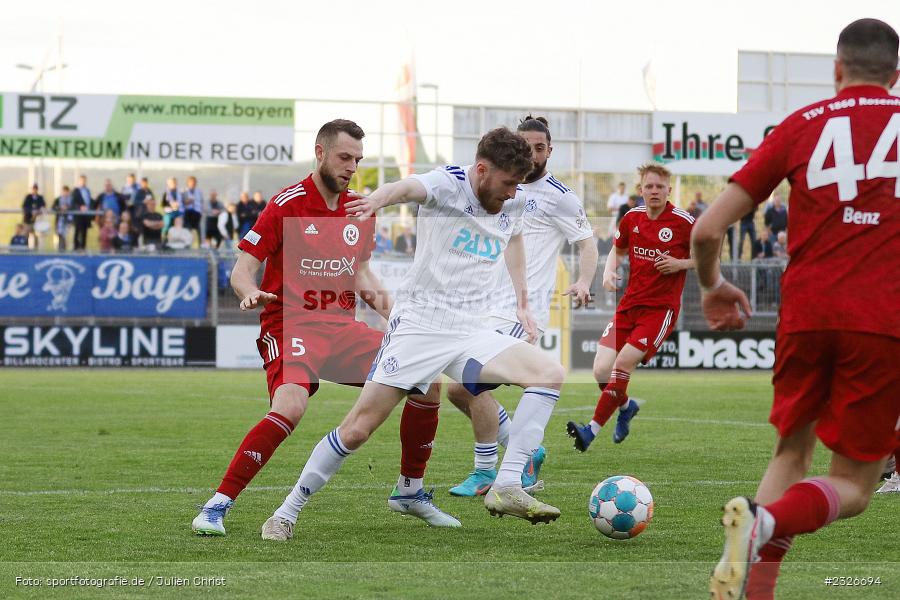 Benedict Laverty, Stadion am Schönbusch, Aschaffenburg, 06.05.2022, BFV, sport, action, Mai 2022, Saison 2021/2022, Fussball, RLB, Regionalliga Bayern, TSV, SVA, TSV 1860 Rosenheim, SV Viktoria Aschaffenburg - Bild-ID: 2326694