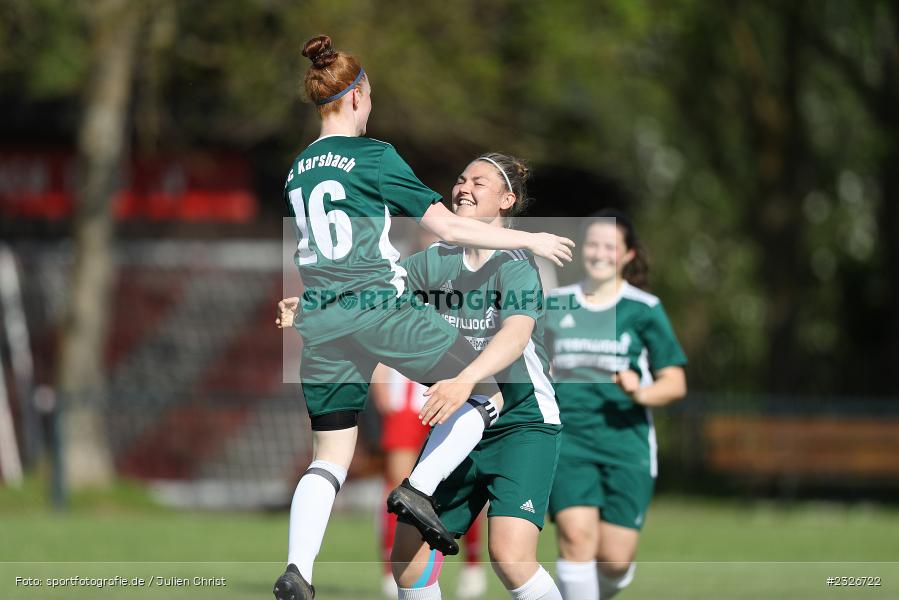 Torjubel, Denise Nehls, Sportgelände, Karsbach, 07.05.2022, BFV, sport, action, Mai 2022, Saison 2021/2022, Fussball, Bezirksoberliga Frauen, BOL, FWK, FCK, FC Würzburger Kickers II, FC Karsbach - Bild-ID: 2326722