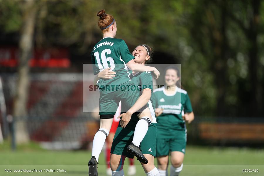 Torjubel, Denise Nehls, Sportgelände, Karsbach, 07.05.2022, BFV, sport, action, Mai 2022, Saison 2021/2022, Fussball, Bezirksoberliga Frauen, BOL, FWK, FCK, FC Würzburger Kickers II, FC Karsbach - Bild-ID: 2326723