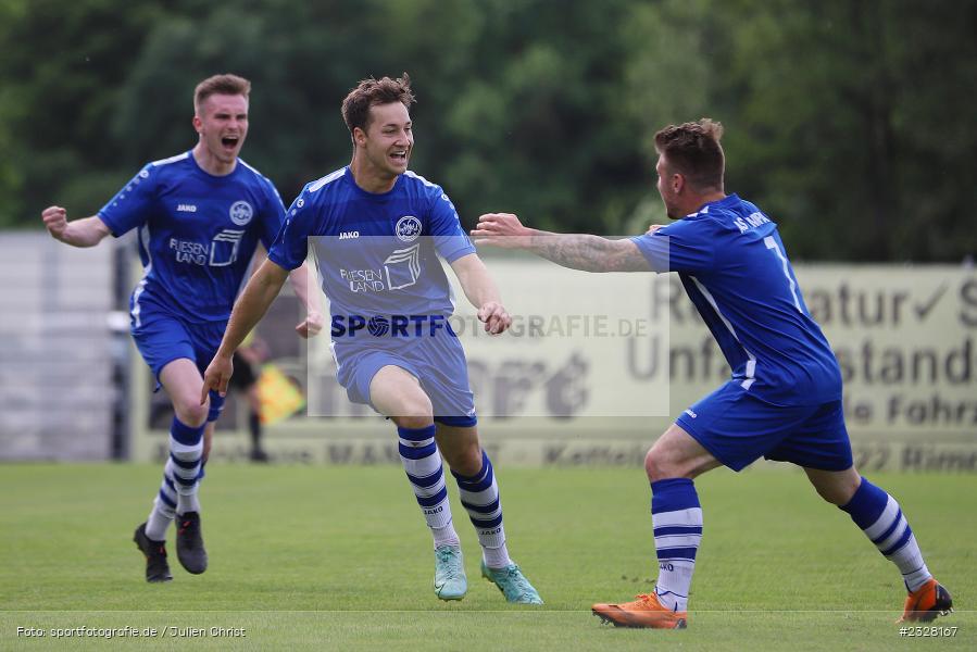 Torjubel, Emotionen, Michael Winkler, Sportgelände, Rimpar, 26.05.2022, BFV, sport, action, Mai 2022, Fussball, Runde 1, Relegation, Landesliga Nordwest, SC Aufkirchen, ASV Rimpar - Bild-ID: 2328167
