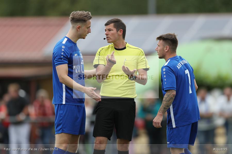 Gestik, Dialog, Schiedsrichter, Stefan Klerner, Sportgelände, Rimpar, 26.05.2022, BFV, sport, action, Mai 2022, Fussball, Runde 1, Relegation, Landesliga Nordwest, SC Aufkirchen, ASV Rimpar - Bild-ID: 2328195