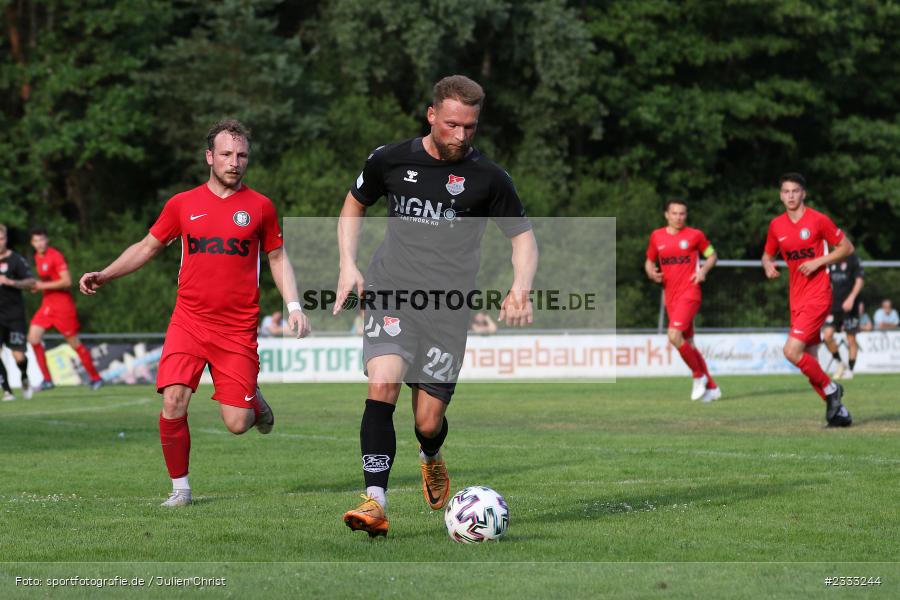 Patrick Hofmann, Sportgelände, Frammersbach, 26.06.2022, RLB, BFV, sport, action, Fussball, Juni 2022, Saison 2022/2023, Landesliga Nordwest, Regionalliga Bayern, Testspiel, Landesfreundschaftsspiele, TSV, TUS, TSV Aubstadt, TuS Frammersbach - Bild-ID: 2333244 Patrick Hofmann, Sportgelände, Frammersbach, 26.06.2022, RLB, BFV, sport, action, Fussball, Juni 2022, Saison 2022/2023, Landesliga Nordwest, Regionalliga Bayern, Testspiel, Landesfreundschaftsspiele, TSV, TUS, TSV Aubstadt, TuS Frammersbach - Bild-ID: 2333244