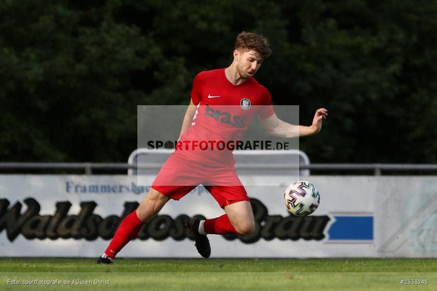 Maximilian Baur, Sportgelände, Frammersbach, 26.06.2022, RLB, BFV, sport, action, Fussball, Juni 2022, Saison 2022/2023, Landesliga Nordwest, Regionalliga Bayern, Testspiel, Landesfreundschaftsspiele, TSV, TUS, TSV Aubstadt, TuS Frammersbach - Bild-ID: 2333245 Maximilian Baur, Sportgelände, Frammersbach, 26.06.2022, RLB, BFV, sport, action, Fussball, Juni 2022, Saison 2022/2023, Landesliga Nordwest, Regionalliga Bayern, Testspiel, Landesfreundschaftsspiele, TSV, TUS, TSV Aubstadt, TuS Frammersbach - Bild-ID: 2333245