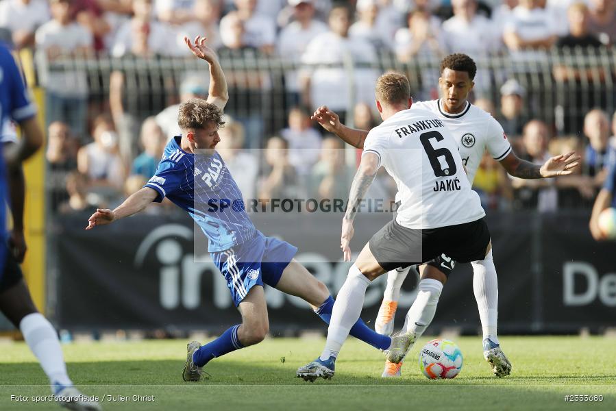 Benedict Laverty, Stadion am Schönbusch, Aschaffenburg, 05.07.2022, DFL, BFV, sport, action, Fussball, Juli 2022, Saison 2022/2023, Bundesliga, Regionalliga Bayern, Testspiel, Landesfreundschaftsspiele, SGE, SVA, Eintracht Frankfurt, SV Viktoria Aschaffenburg - Bild-ID: 2333680 Benedict Laverty, Stadion am Schönbusch, Aschaffenburg, 05.07.2022, DFL, BFV, sport, action, Fussball, Juli 2022, Saison 2022/2023, Bundesliga, Regionalliga Bayern, Testspiel, Landesfreundschaftsspiele, SGE, SVA, Eintracht Frankfurt, SV Viktoria Aschaffenburg - Bild-ID: 2333680