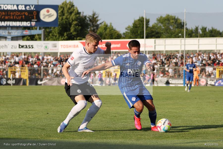 Silas Tom Zehnder, Stadion am Schönbusch, Aschaffenburg, 05.07.2022, DFL, BFV, sport, action, Fussball, Juli 2022, Saison 2022/2023, Bundesliga, Regionalliga Bayern, Testspiel, Landesfreundschaftsspiele, SGE, SVA, Eintracht Frankfurt, SV Viktoria Aschaffenburg - Bild-ID: 2333702 Silas Tom Zehnder, Stadion am Schönbusch, Aschaffenburg, 05.07.2022, DFL, BFV, sport, action, Fussball, Juli 2022, Saison 2022/2023, Bundesliga, Regionalliga Bayern, Testspiel, Landesfreundschaftsspiele, SGE, SVA, Eintracht Frankfurt, SV Viktoria Aschaffenburg - Bild-ID: 2333702