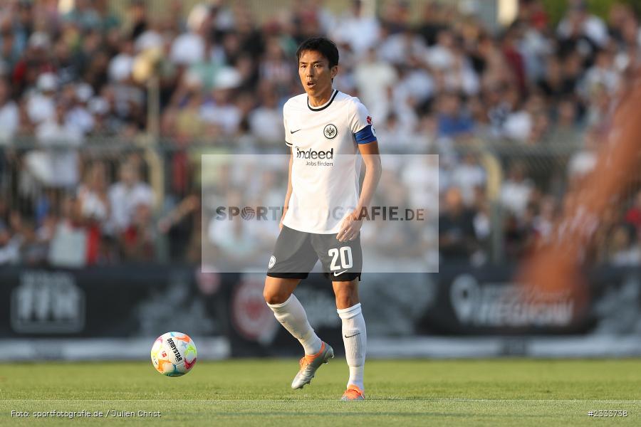 Makoto Hasebe, Stadion am Schönbusch, Aschaffenburg, 05.07.2022, DFL, BFV, sport, action, Fussball, Juli 2022, Saison 2022/2023, Bundesliga, Regionalliga Bayern, Testspiel, Landesfreundschaftsspiele, SGE, SVA, Eintracht Frankfurt, SV Viktoria Aschaffenburg - Bild-ID: 2333738 Makoto Hasebe, Stadion am Schönbusch, Aschaffenburg, 05.07.2022, DFL, BFV, sport, action, Fussball, Juli 2022, Saison 2022/2023, Bundesliga, Regionalliga Bayern, Testspiel, Landesfreundschaftsspiele, SGE, SVA, Eintracht Frankfurt, SV Viktoria Aschaffenburg - Bild-ID: 2333738