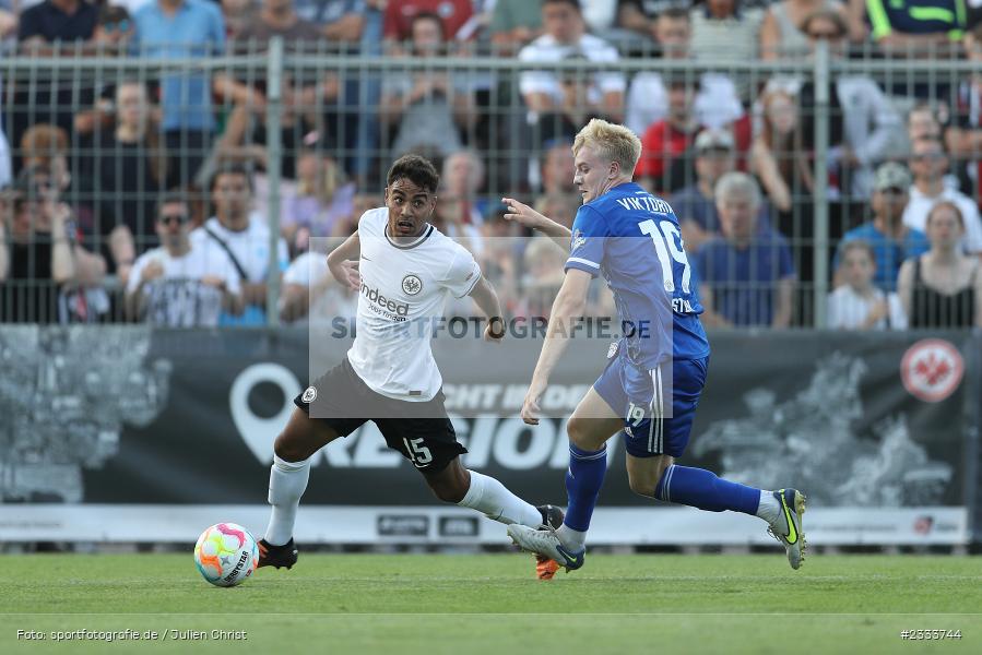 Mehdi Loune, Stadion am Schönbusch, Aschaffenburg, 05.07.2022, DFL, BFV, sport, action, Fussball, Juli 2022, Saison 2022/2023, Bundesliga, Regionalliga Bayern, Testspiel, Landesfreundschaftsspiele, SGE, SVA, Eintracht Frankfurt, SV Viktoria Aschaffenburg - Bild-ID: 2333744 Mehdi Loune, Stadion am Schönbusch, Aschaffenburg, 05.07.2022, DFL, BFV, sport, action, Fussball, Juli 2022, Saison 2022/2023, Bundesliga, Regionalliga Bayern, Testspiel, Landesfreundschaftsspiele, SGE, SVA, Eintracht Frankfurt, SV Viktoria Aschaffenburg - Bild-ID: 2333744