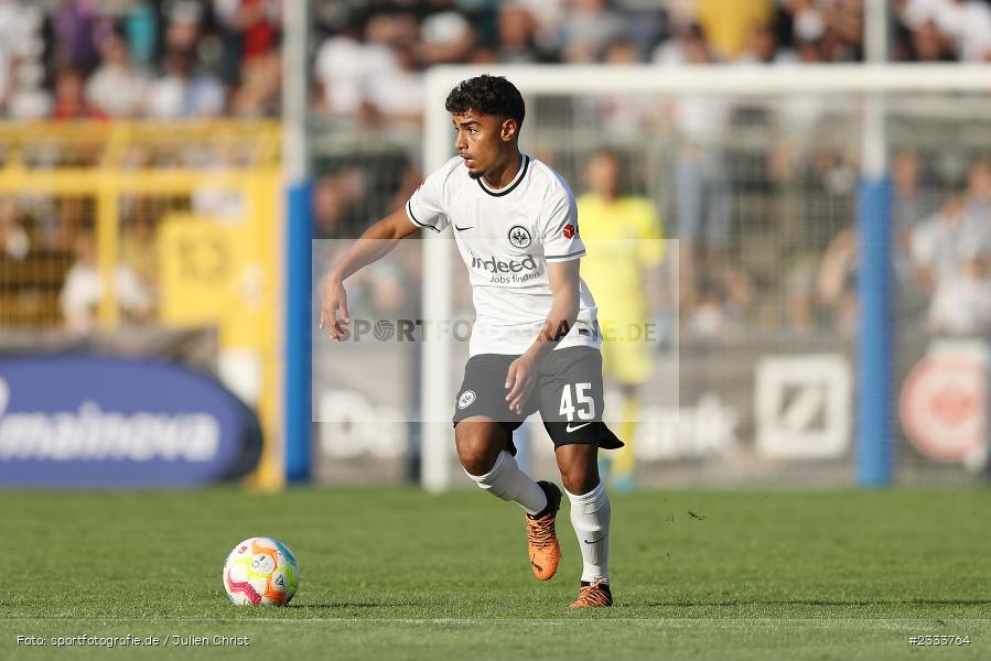 Mehdi Loune, Stadion am Schönbusch, Aschaffenburg, 05.07.2022, DFL, BFV, sport, action, Fussball, Juli 2022, Saison 2022/2023, Bundesliga, Regionalliga Bayern, Testspiel, Landesfreundschaftsspiele, SGE, SVA, Eintracht Frankfurt, SV Viktoria Aschaffenburg - Bild-ID: 2333764 Mehdi Loune, Stadion am Schönbusch, Aschaffenburg, 05.07.2022, DFL, BFV, sport, action, Fussball, Juli 2022, Saison 2022/2023, Bundesliga, Regionalliga Bayern, Testspiel, Landesfreundschaftsspiele, SGE, SVA, Eintracht Frankfurt, SV Viktoria Aschaffenburg - Bild-ID: 2333764