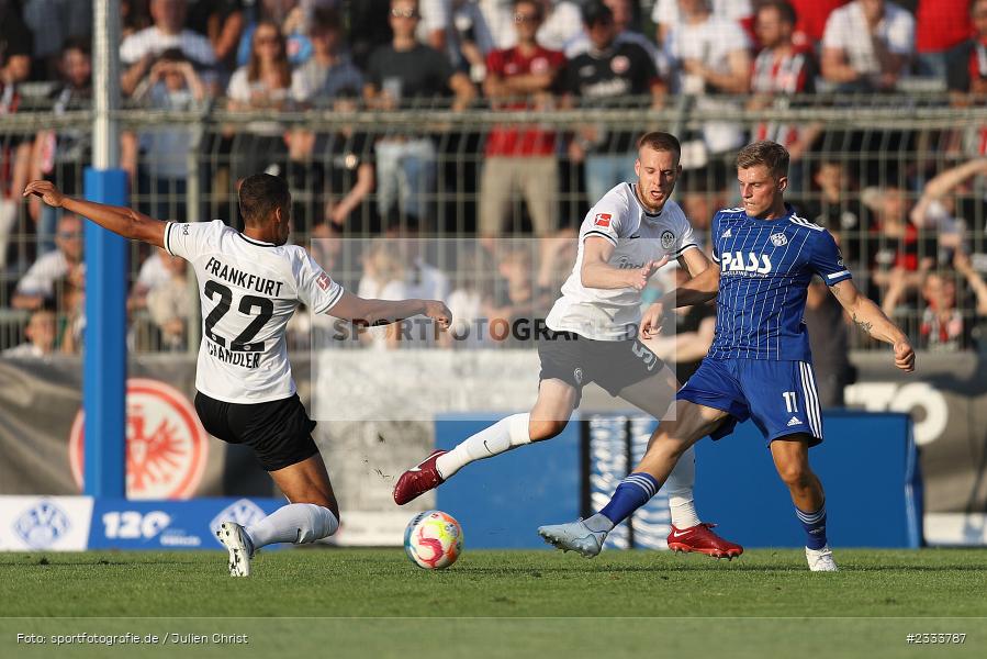 Florian Pieper, Stadion am Schönbusch, Aschaffenburg, 05.07.2022, DFL, BFV, sport, action, Fussball, Juli 2022, Saison 2022/2023, Bundesliga, Regionalliga Bayern, Testspiel, Landesfreundschaftsspiele, SGE, SVA, Eintracht Frankfurt, SV Viktoria Aschaffenburg - Bild-ID: 2333787 Florian Pieper, Stadion am Schönbusch, Aschaffenburg, 05.07.2022, DFL, BFV, sport, action, Fussball, Juli 2022, Saison 2022/2023, Bundesliga, Regionalliga Bayern, Testspiel, Landesfreundschaftsspiele, SGE, SVA, Eintracht Frankfurt, SV Viktoria Aschaffenburg - Bild-ID: 2333787