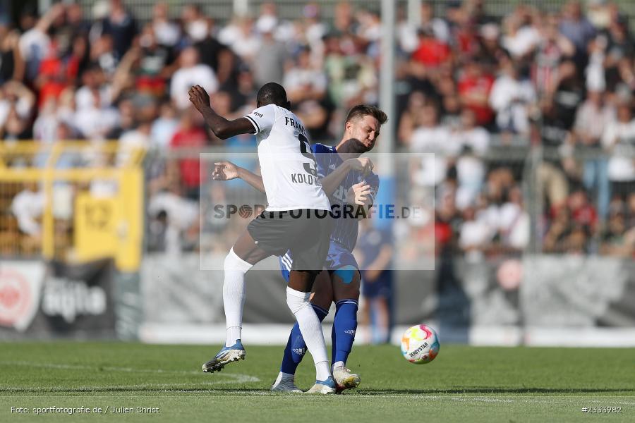 Luca Dähn, Stadion am Schönbusch, Aschaffenburg, 05.07.2022, DFL, BFV, sport, action, Fussball, Juli 2022, Saison 2022/2023, Bundesliga, Regionalliga Bayern, Testspiel, Landesfreundschaftsspiele, SGE, SVA, Eintracht Frankfurt, SV Viktoria Aschaffenburg - Bild-ID: 2333982