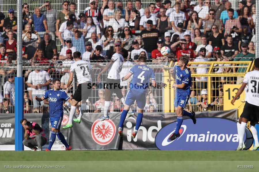 Luca Dähn, Stadion am Schönbusch, Aschaffenburg, 05.07.2022, DFL, BFV, sport, action, Fussball, Juli 2022, Saison 2022/2023, Bundesliga, Regionalliga Bayern, Testspiel, Landesfreundschaftsspiele, SGE, SVA, Eintracht Frankfurt, SV Viktoria Aschaffenburg - Bild-ID: 2333983