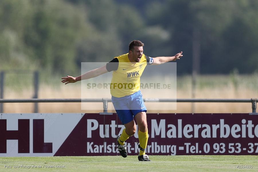 Torjubel, Tim Eisenberger, Sportgelände in der Au, Karlburg, 16.07.2022, BFV, sport, action, Fussball, Juli 2022, Saison 2022/2023, Landesliga Nordwest, TGH, TSV, TG Höchberg, TSV Karlburg - Bild-ID: 2334330 Torjubel, Tim Eisenberger, Sportgelände in der Au, Karlburg, 16.07.2022, BFV, sport, action, Fussball, Juli 2022, Saison 2022/2023, Landesliga Nordwest, TGH, TSV, TG Höchberg, TSV Karlburg - Bild-ID: 2334330