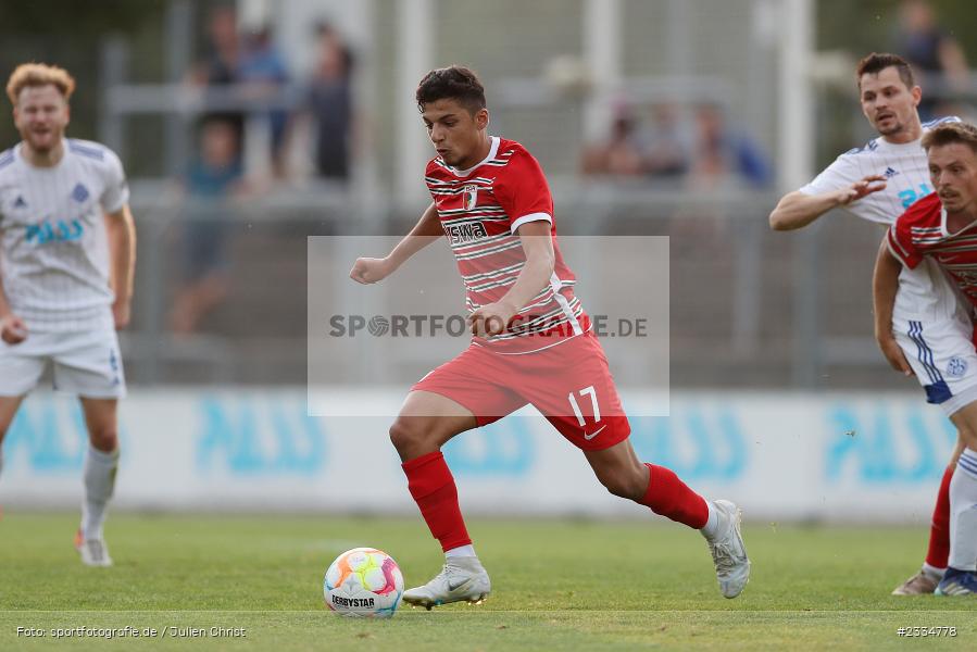 Davide Dell’Erba, Stadion am Schönbusch, Aschaffenburg, 22.07.2022, BFV, sport, action, Fussball, Juli 2022, Saison 2022/2023, 2. Spieltag, Regionalliga Bayern, FCA, SVA, U23, FC Augsburg II, SV Viktoria Aschaffenburg - Bild-ID: 2334778