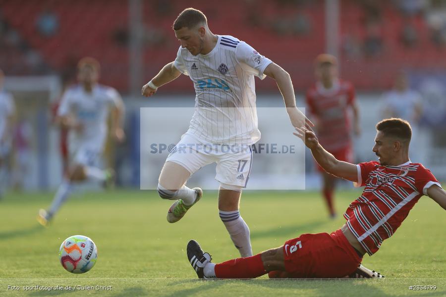 Niklas Meyer, Stadion am Schönbusch, Aschaffenburg, 22.07.2022, BFV, sport, action, Fussball, Juli 2022, Saison 2022/2023, 2. Spieltag, Regionalliga Bayern, FCA, SVA, U23, FC Augsburg II, SV Viktoria Aschaffenburg - Bild-ID: 2334799 Niklas Meyer, Stadion am Schönbusch, Aschaffenburg, 22.07.2022, BFV, sport, action, Fussball, Juli 2022, Saison 2022/2023, 2. Spieltag, Regionalliga Bayern, FCA, SVA, U23, FC Augsburg II, SV Viktoria Aschaffenburg - Bild-ID: 2334799