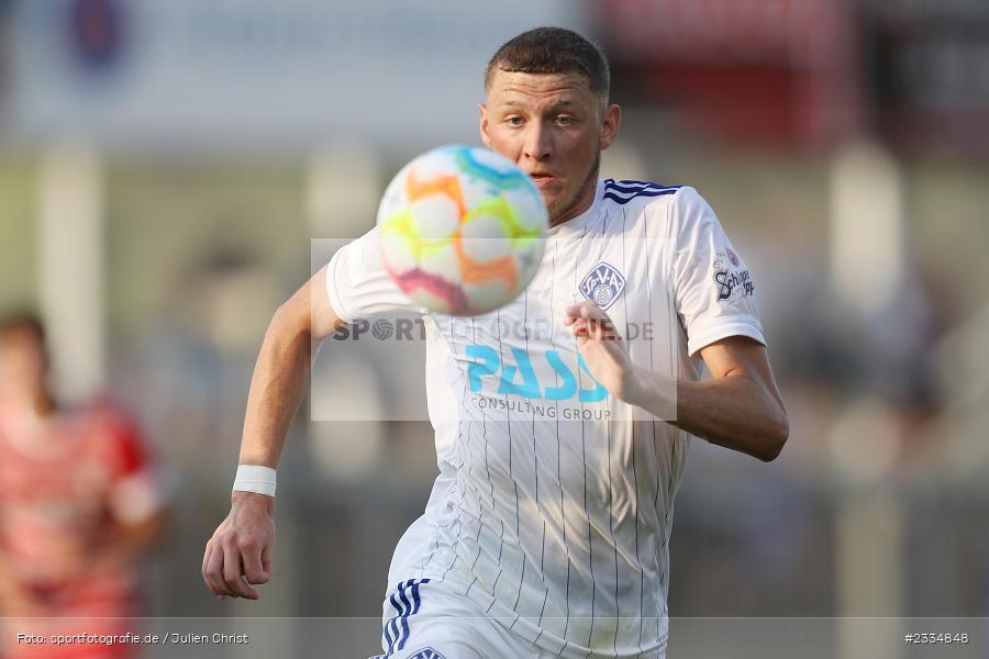 Niklas Meyer, Stadion am Schönbusch, Aschaffenburg, 22.07.2022, BFV, sport, action, Fussball, Juli 2022, Saison 2022/2023, 2. Spieltag, Regionalliga Bayern, FCA, SVA, U23, FC Augsburg II, SV Viktoria Aschaffenburg - Bild-ID: 2334848 Niklas Meyer, Stadion am Schönbusch, Aschaffenburg, 22.07.2022, BFV, sport, action, Fussball, Juli 2022, Saison 2022/2023, 2. Spieltag, Regionalliga Bayern, FCA, SVA, U23, FC Augsburg II, SV Viktoria Aschaffenburg - Bild-ID: 2334848